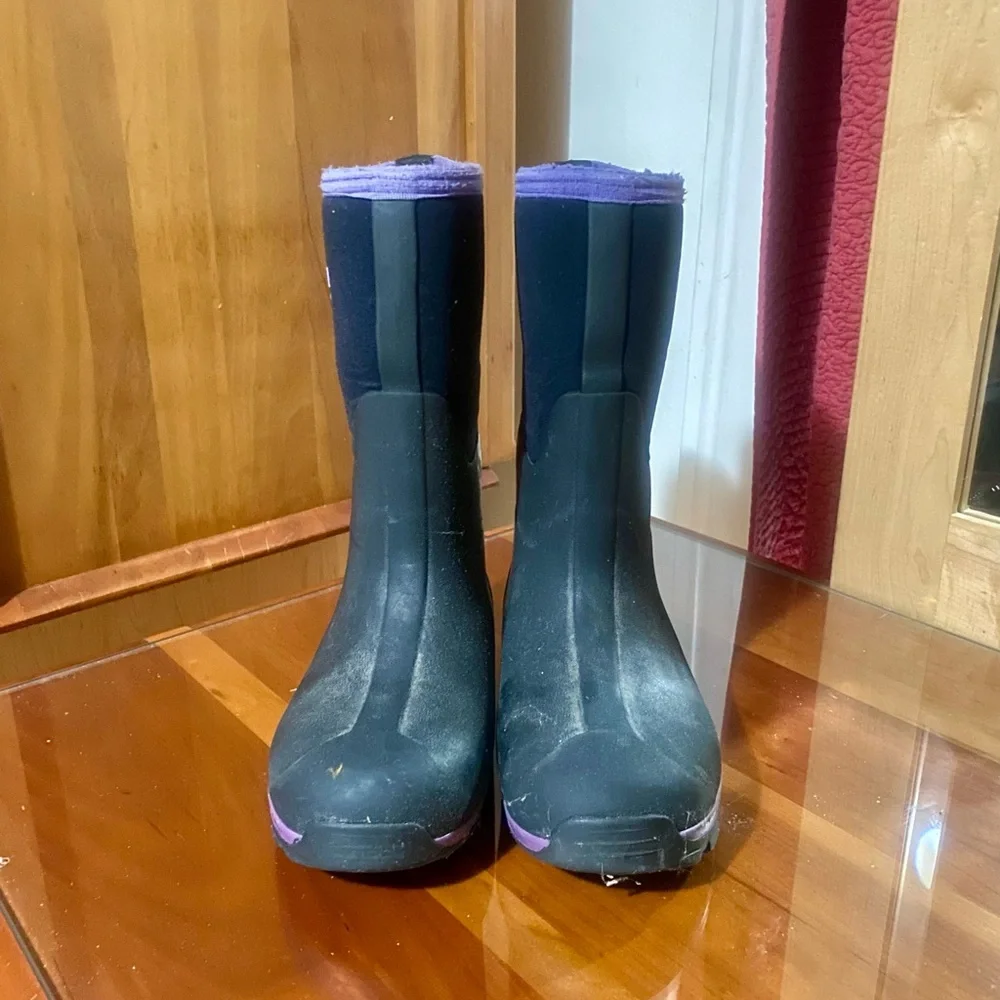 Arctic Storm Kids Black and Purple Winter Boots